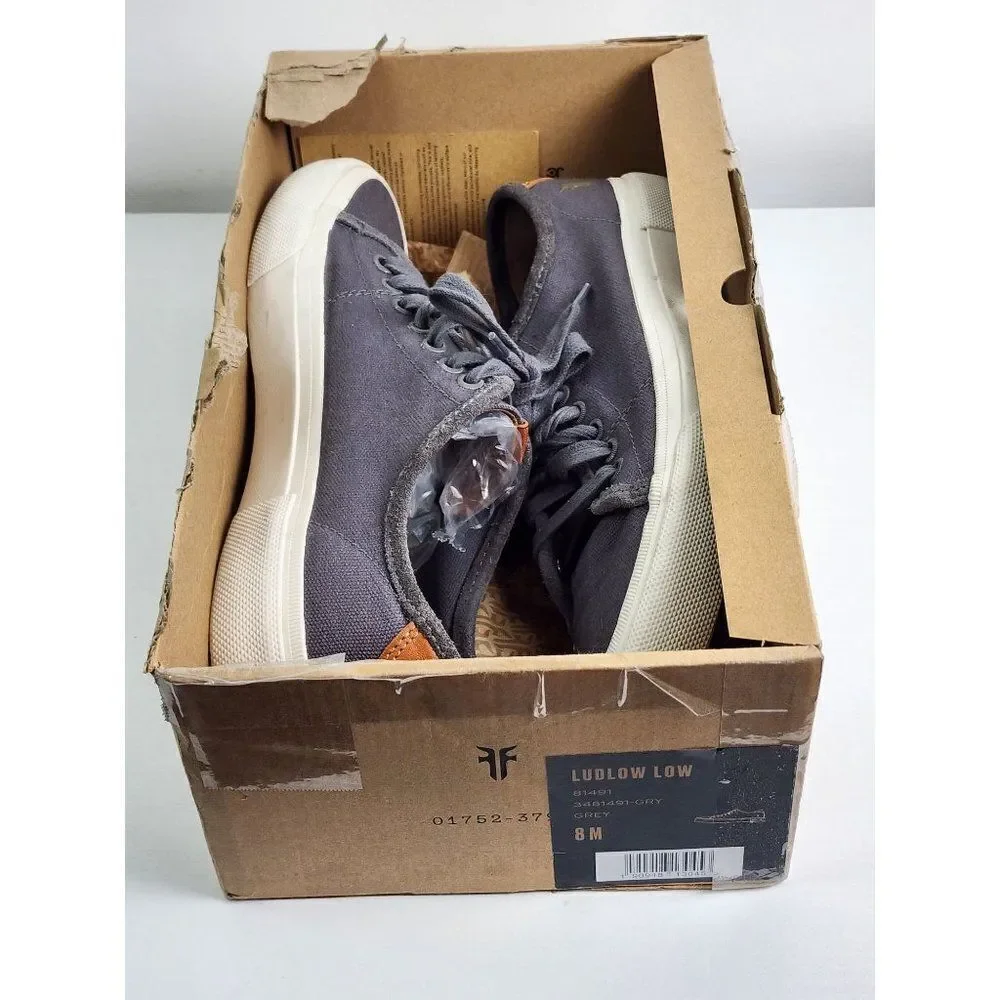 Frye Ludlow Low Mens Size 8 Medium Sneakers in Grey